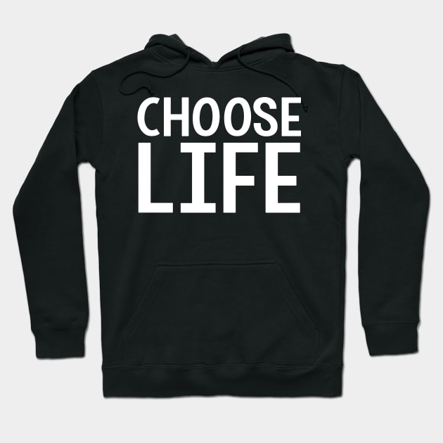 Vintage Retro 80s Funny Choose Life Hoodie by Trendo